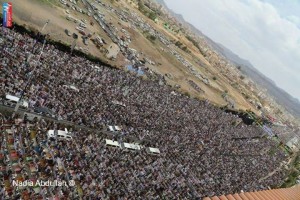 الحشود المليونية اليوم في صنعاء تنديدا بأعمال عنف الحوثيين