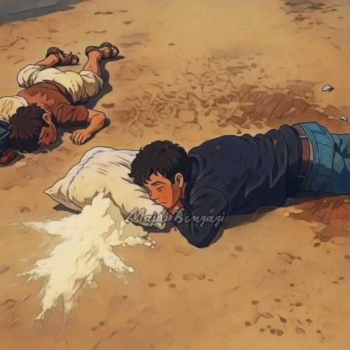 يا غزة، حتى دقيقك أصبح كفنًا لأطفالك…